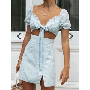 NWT MURA BOUTIQUE Ruffle Floral Cutout Dress